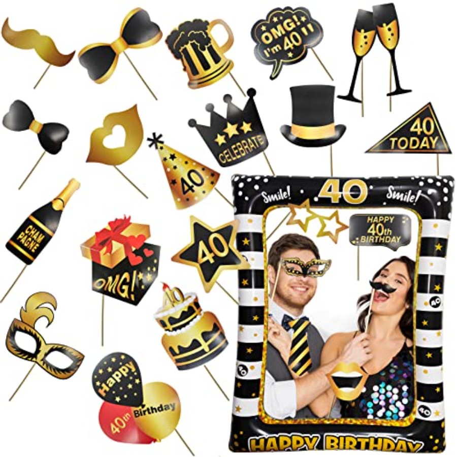 Photo Booth Frame - 40th Birthday Photo Booth Props, Inflatable