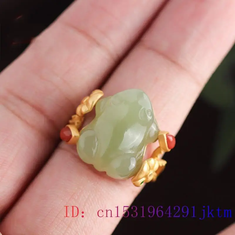 Green Jade Frog Rings Charms N - Event Suppliers avaliação e preço