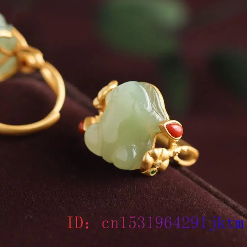 Green Jade Frog Rings Charms N - Event Suppliers avaliação e preço