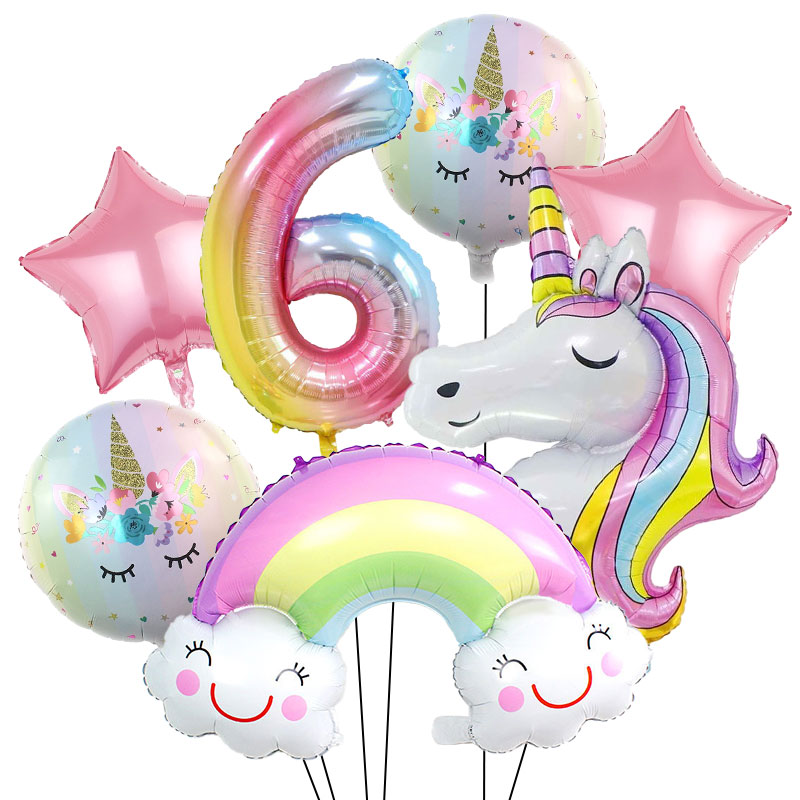Unicorn Theme Birthday Decorat - Table Cloth Disposable avaliação e preço