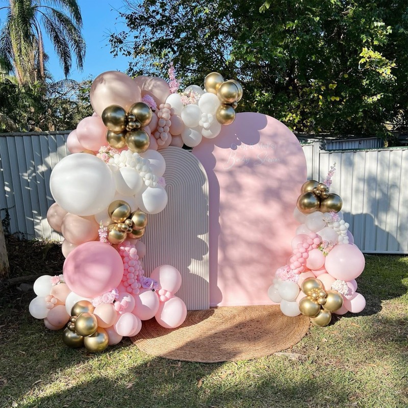 127PCS Pink and White Arch Bal - Balloon Arch Kit avaliação e preço