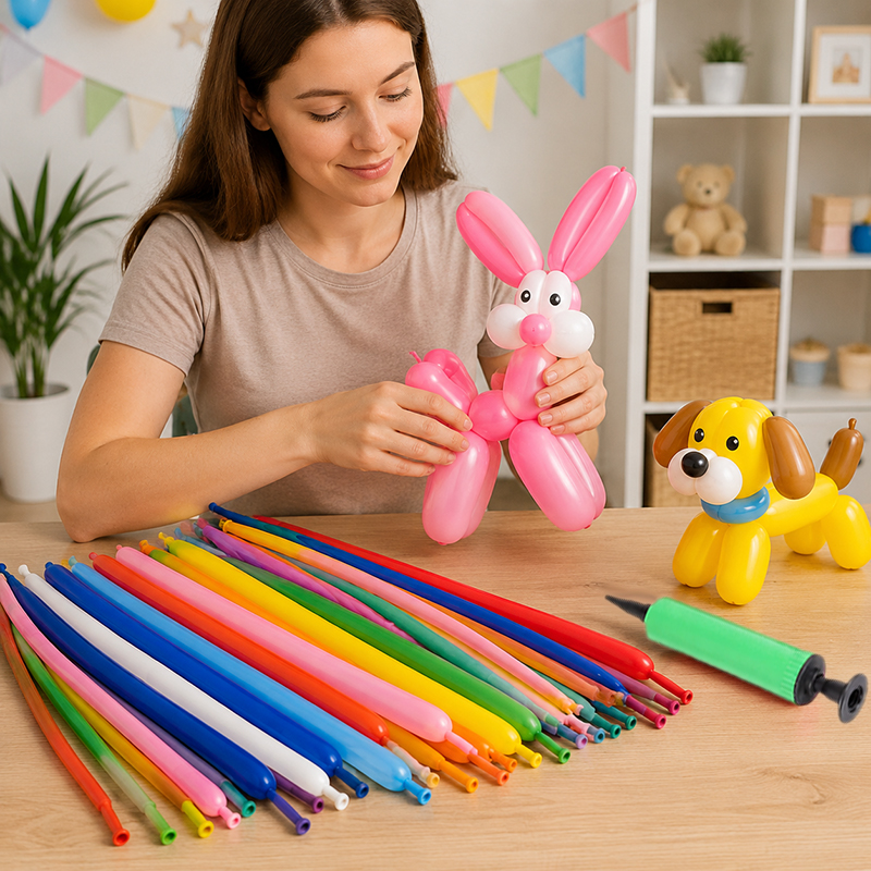 50~200pcs Spiral Balloons Colo - Balloon Pump Hand avaliação e preço