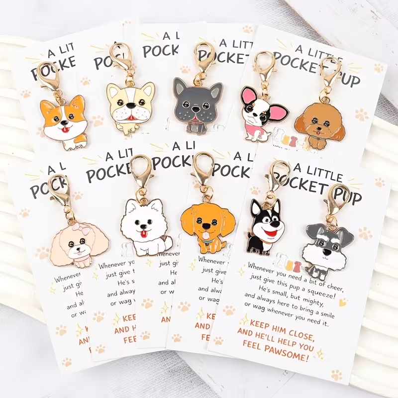10 Cute Cartoon Puppy Keychain - Event Supplies avaliação e preço
