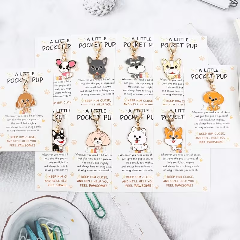 10 Cute Cartoon Puppy Keychain - Event Supplies avaliação e preço