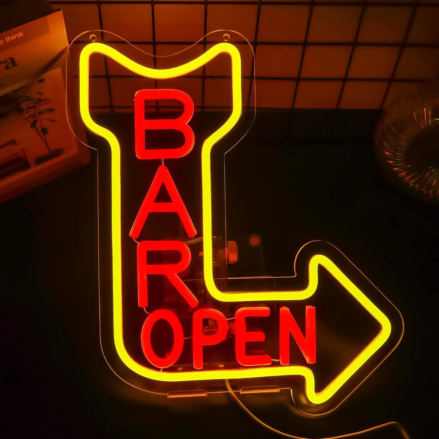 Bar Open Neon Sign Open USB Di - Neon Sign Party avaliação e preço