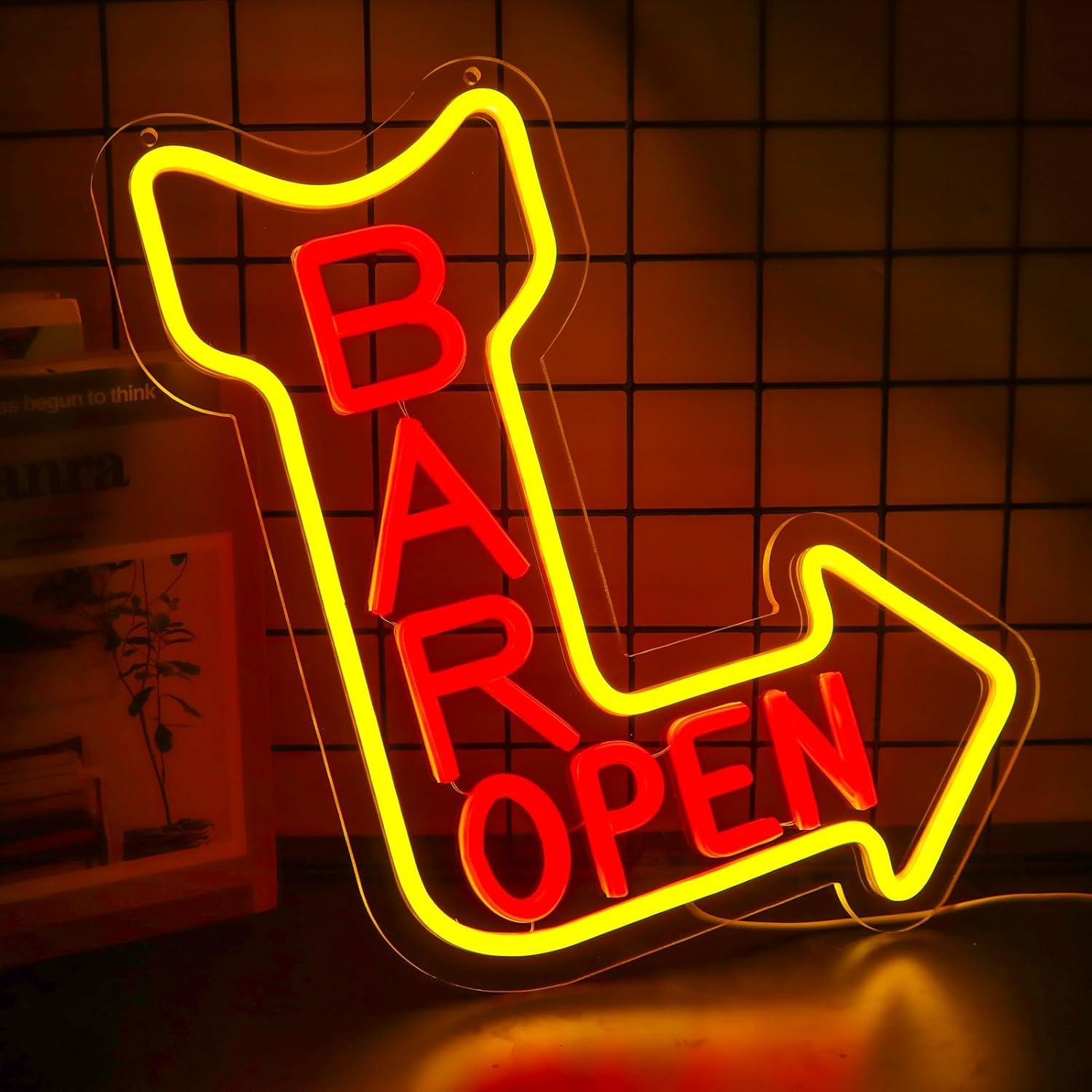 Bar Open Neon Sign Open USB Di - Neon Sign Party avaliação e preço