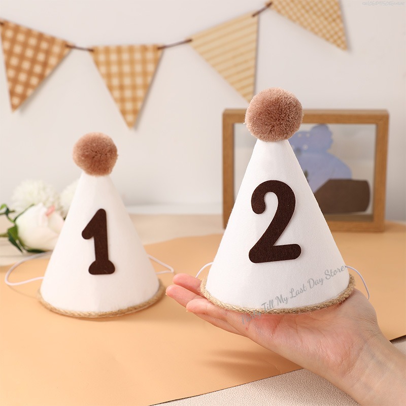1Pc INS Kids Birthday Hat Non- - Party Hat Cone avaliação e preço