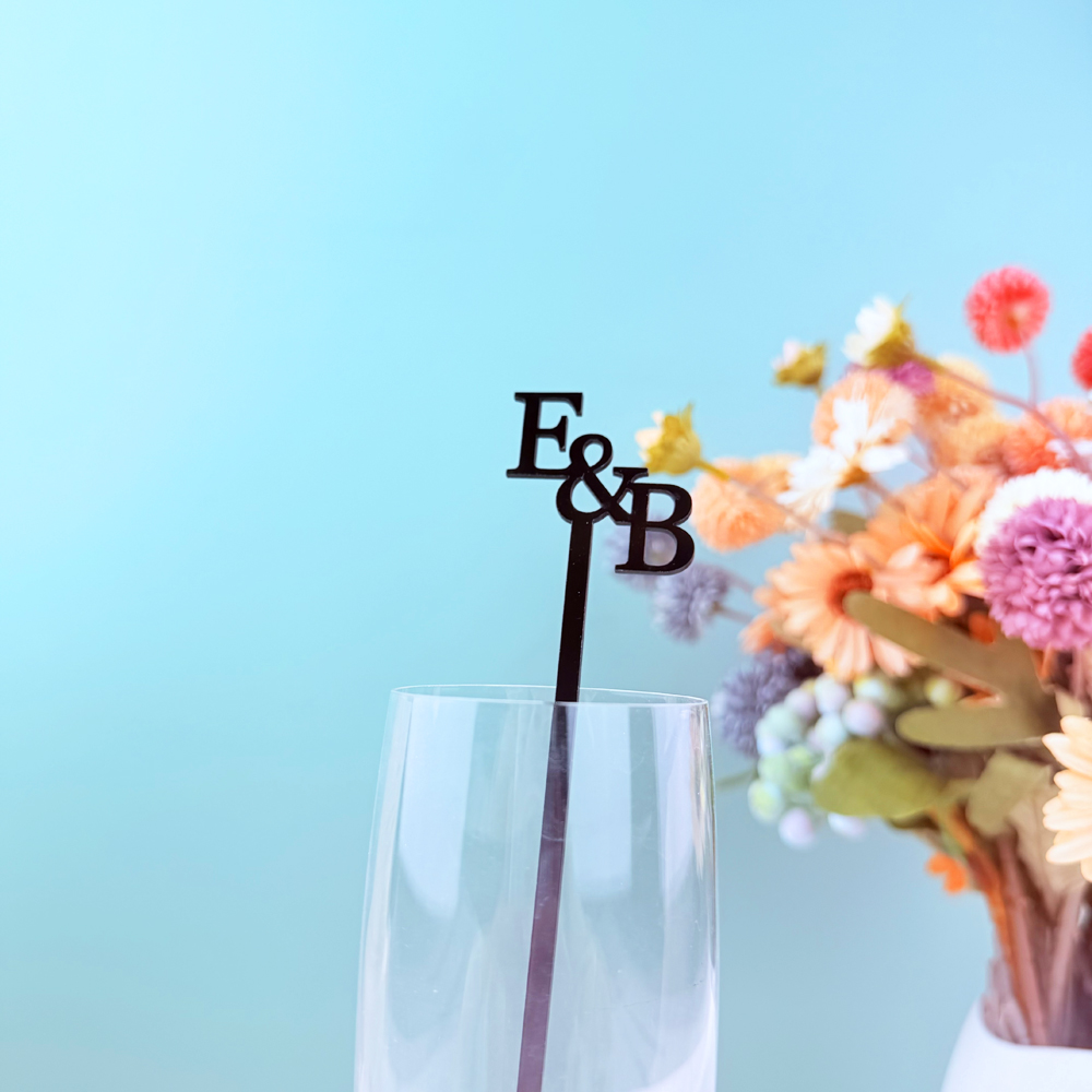 20pcs/50pcs Custom Initial Nam - Centerpiece Stick avaliação e preço