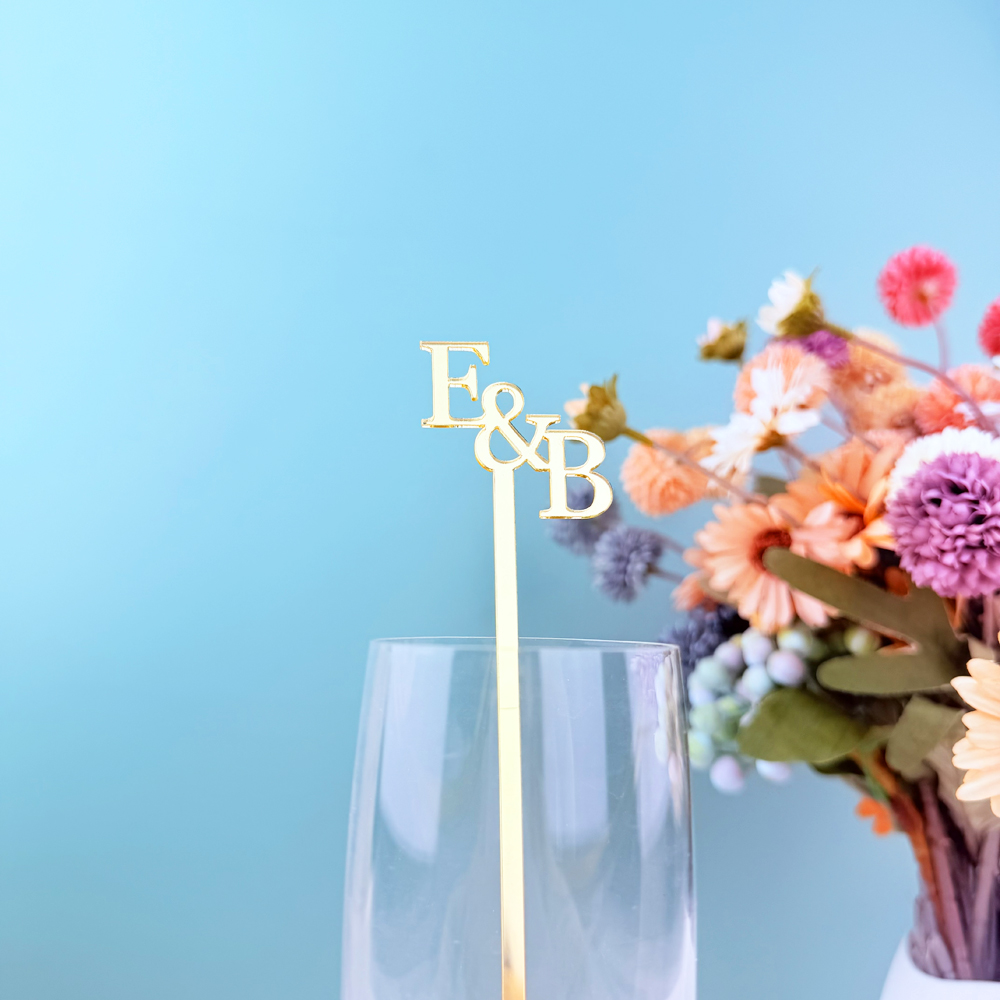 20pcs/50pcs Custom Initial Nam - Centerpiece Stick avaliação e preço