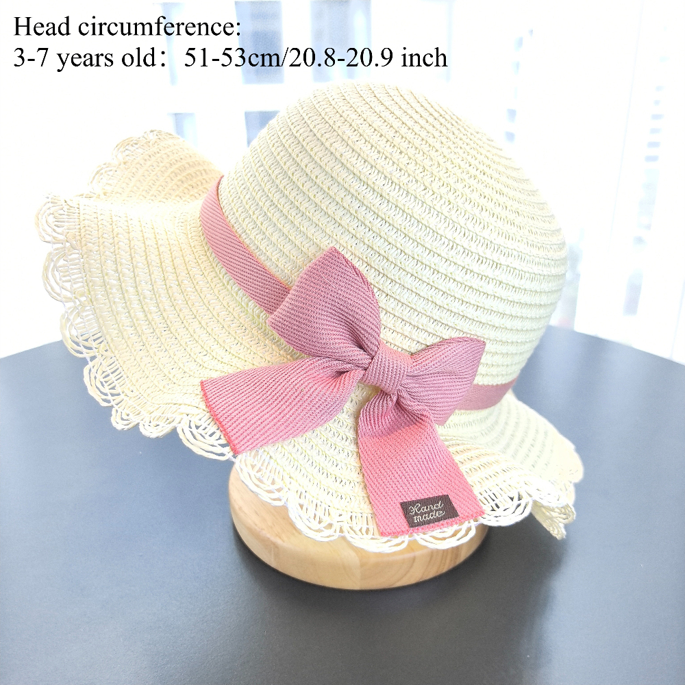 Girls 2pcs Straw Hat Solid Col - Paper Straw Color avaliação e preço