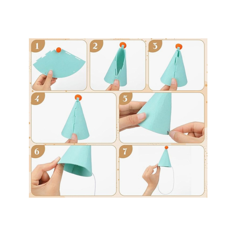 3/6pcs Pet Party Hat Colorful  - Party Hat Cone avaliação e preço