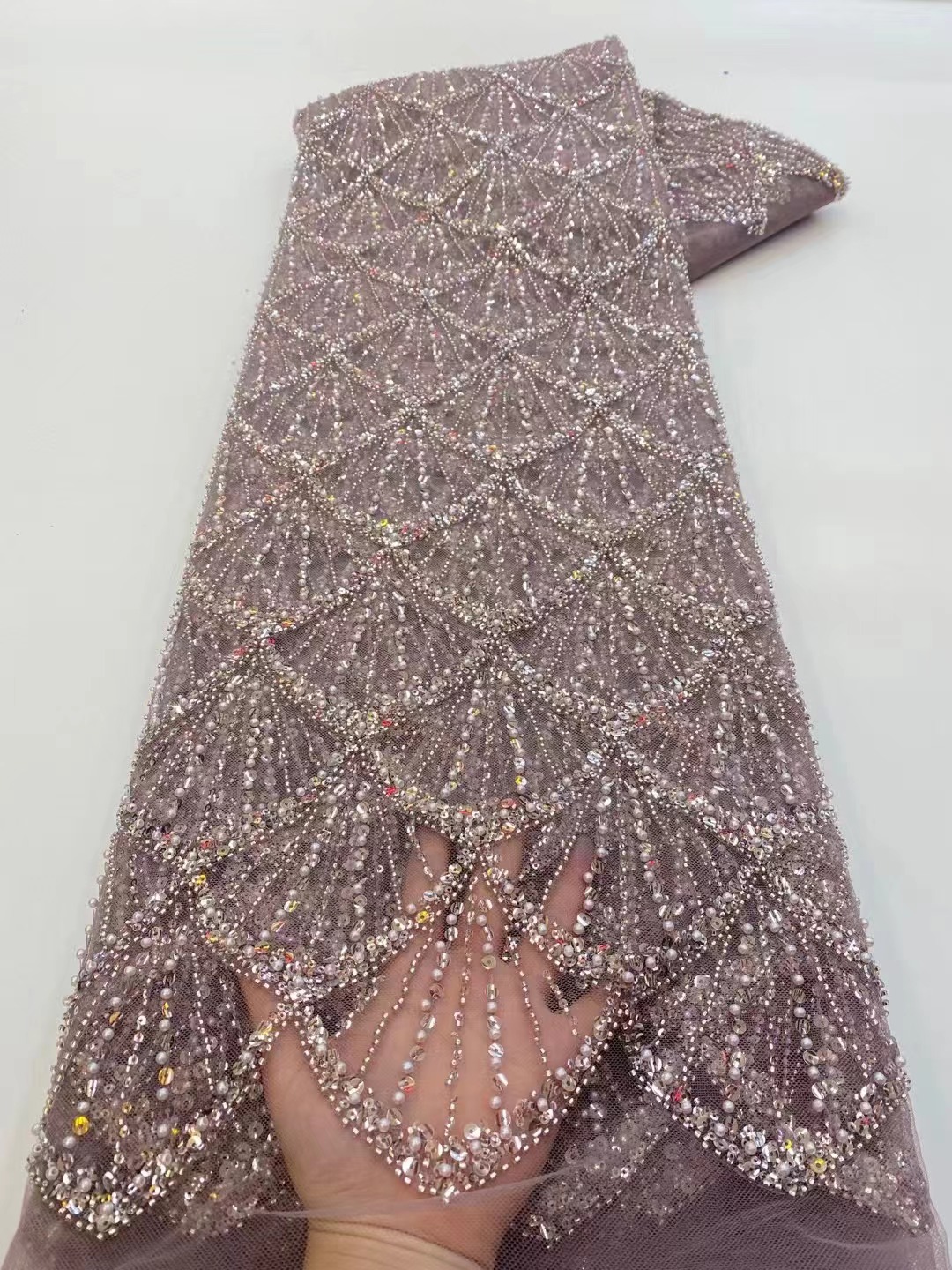 African Tulle Lace Fabric 2026 - Glitter Tablecloth avaliação e preço