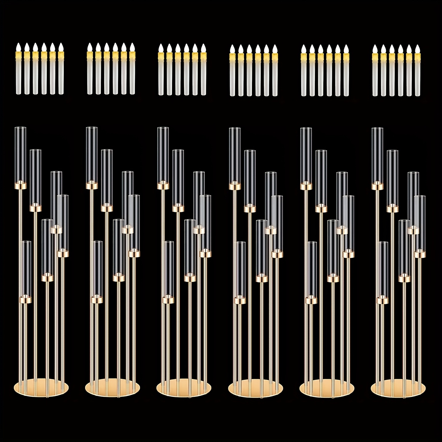 2 Sets Floor Candelabra 6 Arms - Centerpiece Stick avaliação e preço