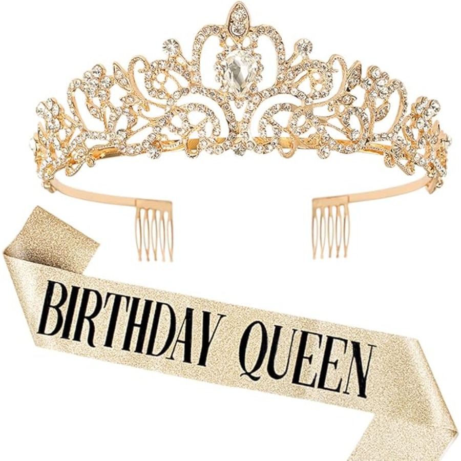 Birthday Queen Sash & Rhinesto - Birthday Sash Glitter avaliação e preço