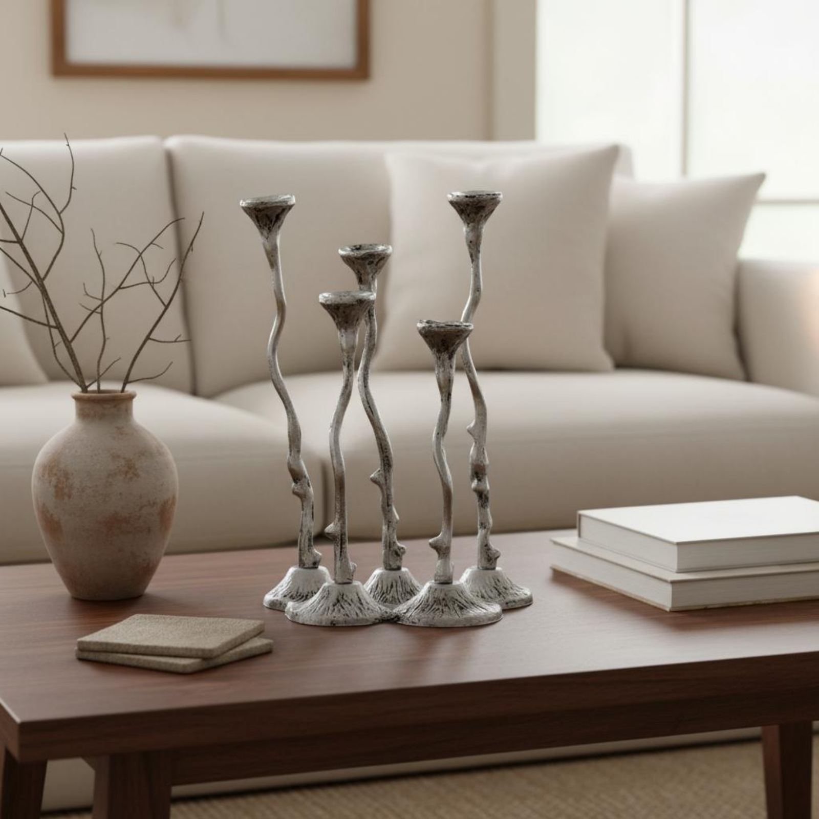 Cast Aluminum Candle Holder De - Centerpiece Stick avaliação e preço