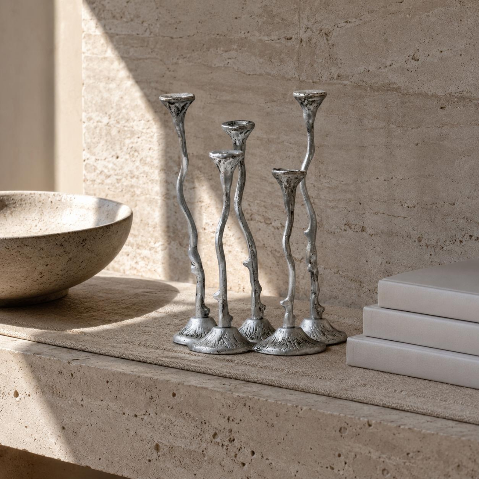 Cast Aluminum Candle Holder De - Centerpiece Stick avaliação e preço