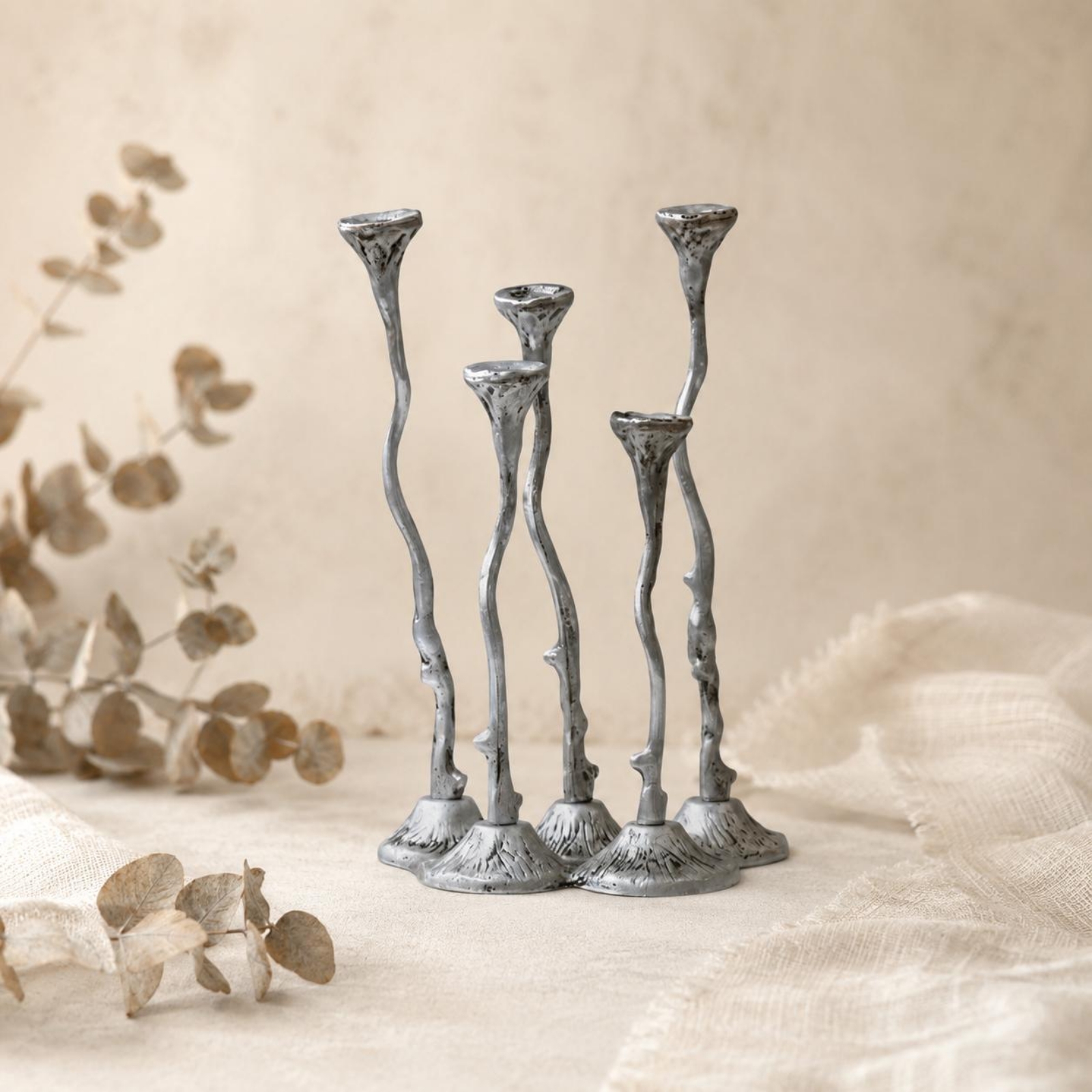 Cast Aluminum Candle Holder De - Centerpiece Stick avaliação e preço