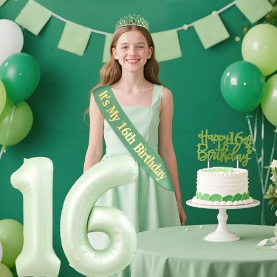 Birthday Decorations for Girls - Birthday Sash Glitter avaliação e preço