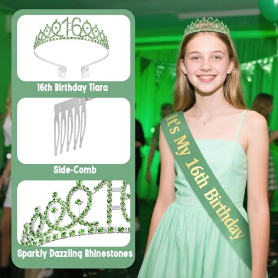Birthday Decorations for Girls - Birthday Sash Glitter avaliação e preço