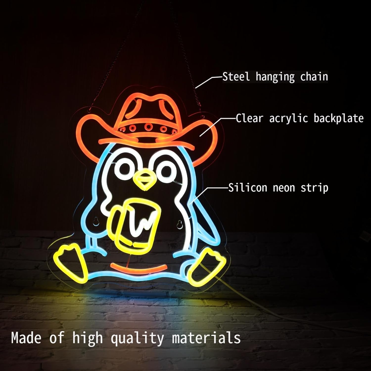 Penguin Neon Sign USB Powered  - Neon Sign Party avaliação e preço