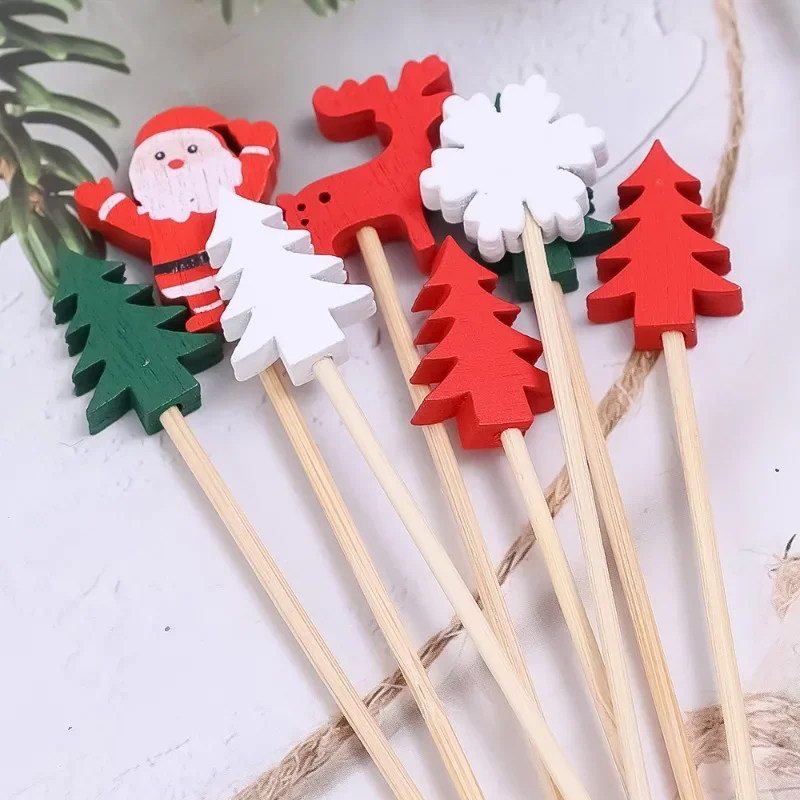 200/50PCS Christmas Fruit Skew - Centerpiece Stick avaliação e preço
