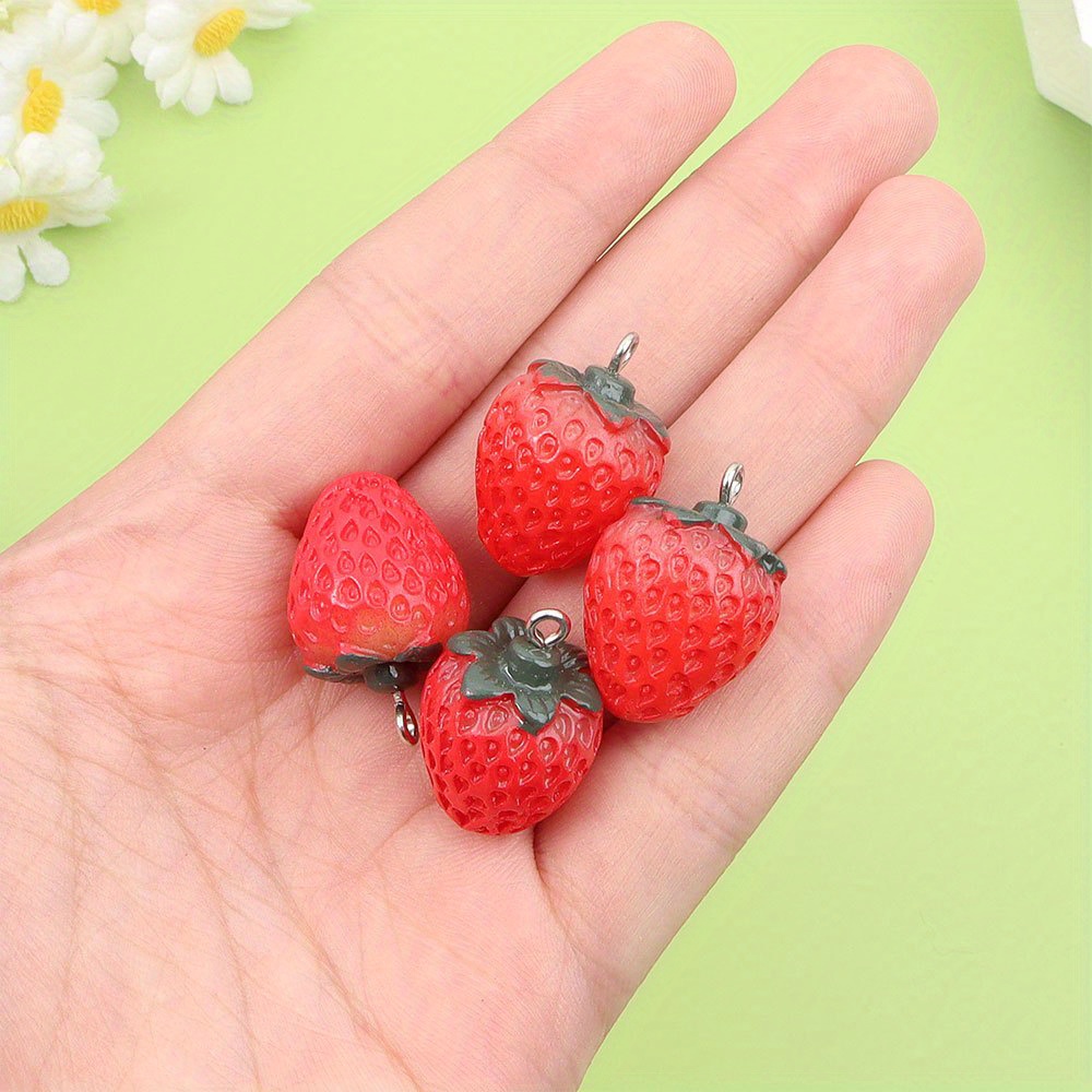 12/27/54pcs Red Resin Strawber - Event Suppliers avaliação e preço
