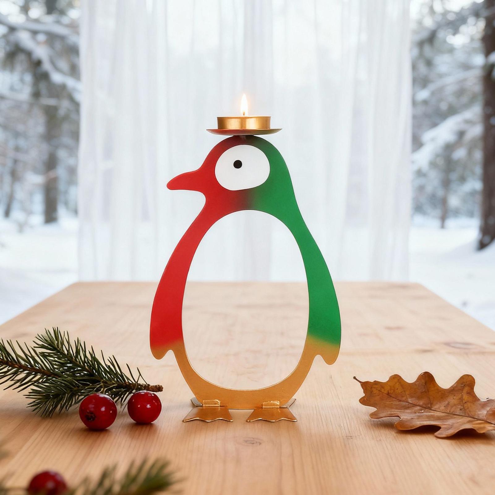 Tea Light Candle Holder Pengui - Centerpiece Stick avaliação e preço
