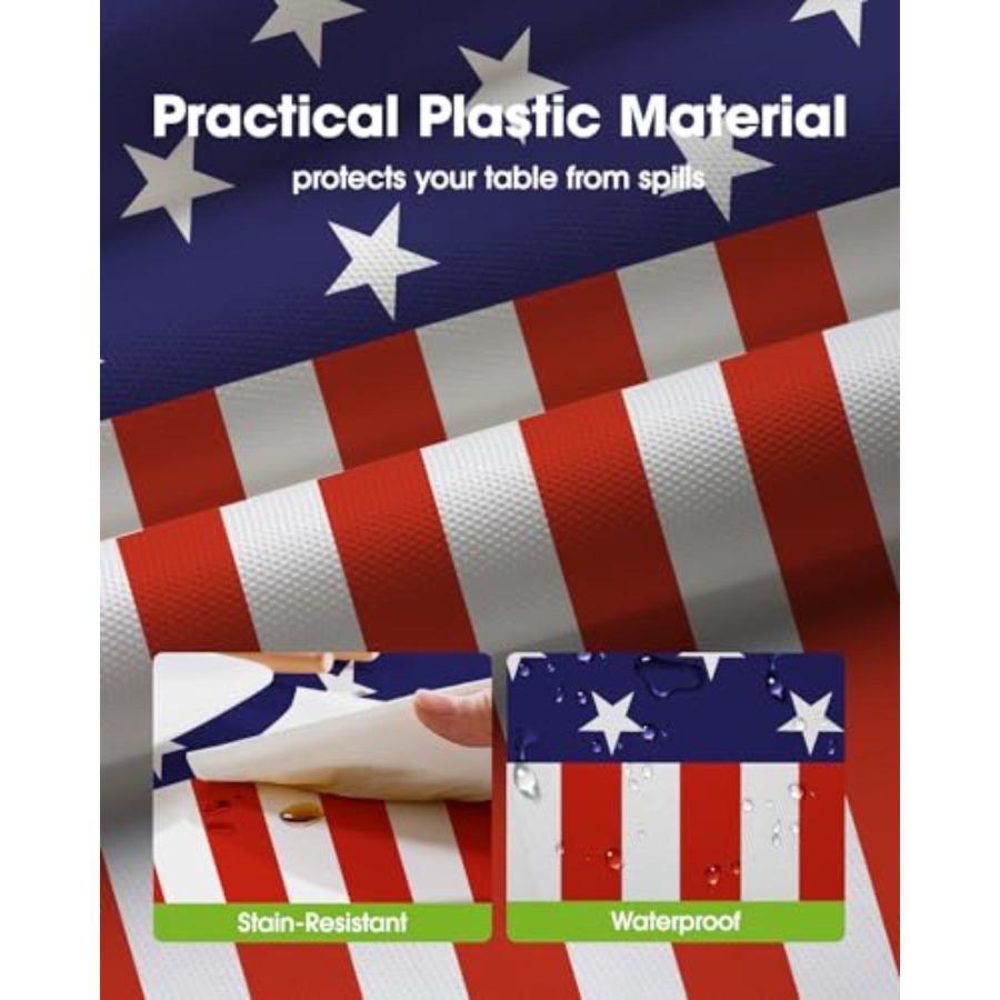 4th of July USA 250th Annivers - Table Cloth Disposable avaliação e preço