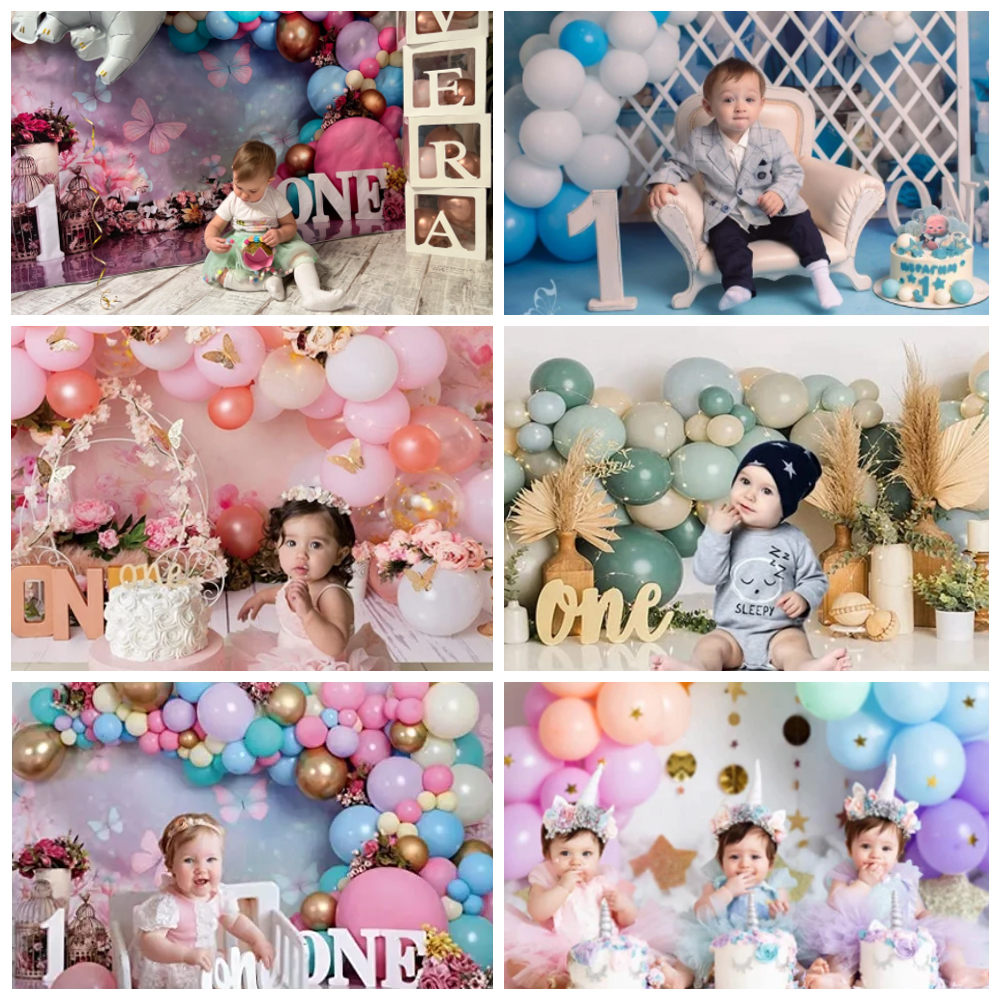 Newborn Baby 1st Birthday Back - Dessert Table Backdrop avaliação e preço
