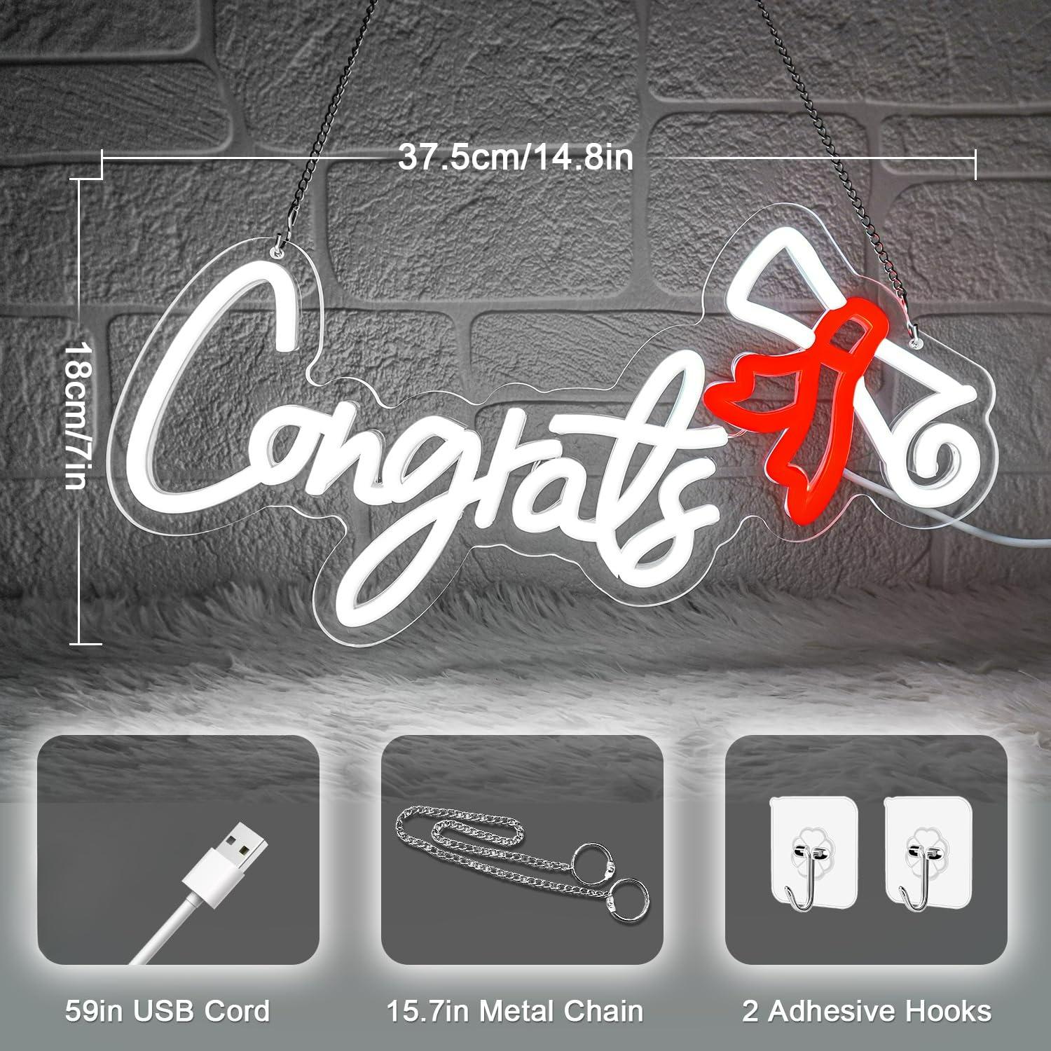 Congrats Graduation Neon Sign  - Neon Sign Party avaliação e preço