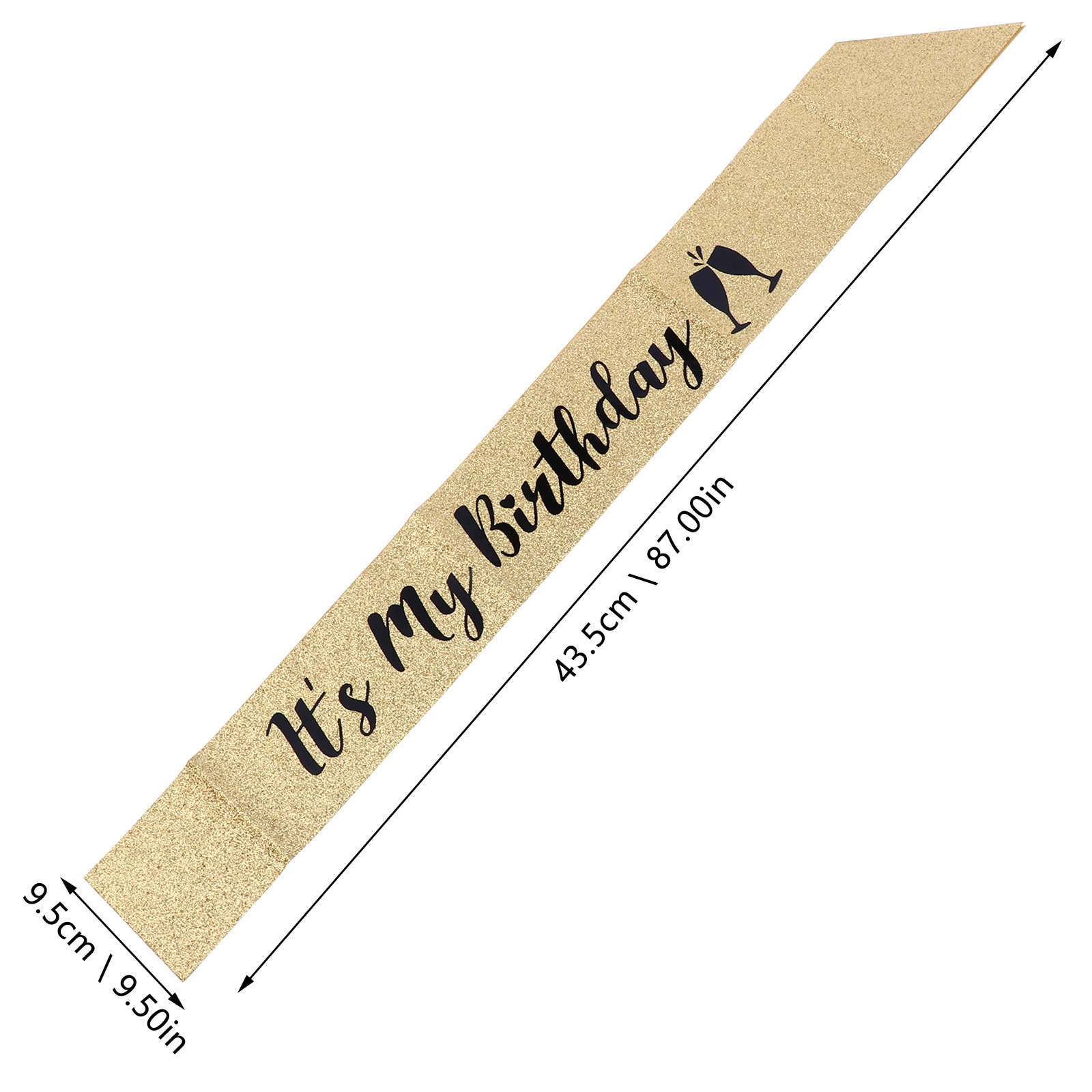 1Pcs Birthday Party Sash Glitt - Birthday Sash Glitter avaliação e preço
