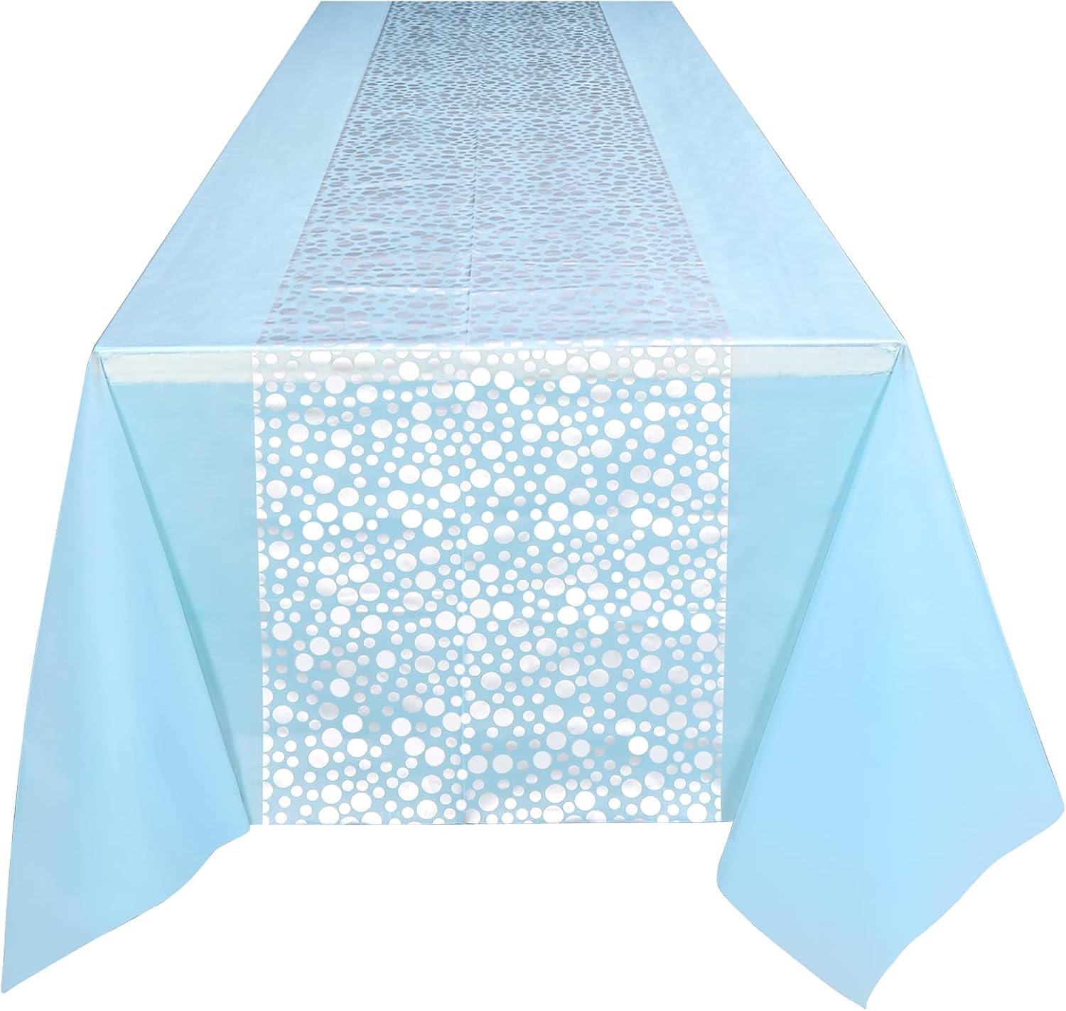 Blue and Silver Birthday Party - Table Cloth Disposable avaliação e preço