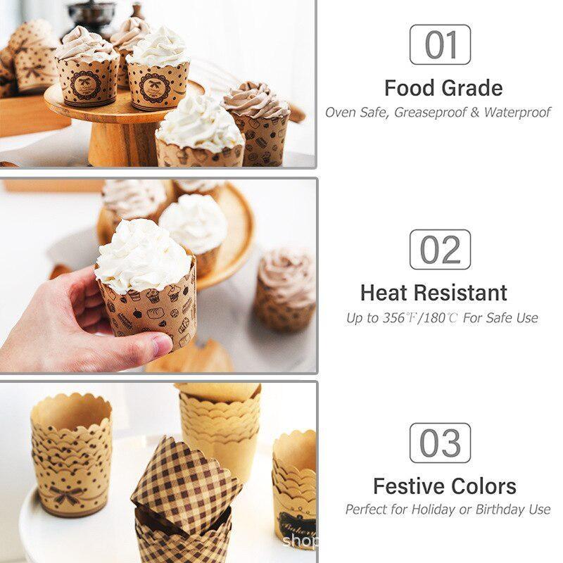 50Pcs/Pack Cupcake Paper Cups  - Event Suppliers avaliação e preço
