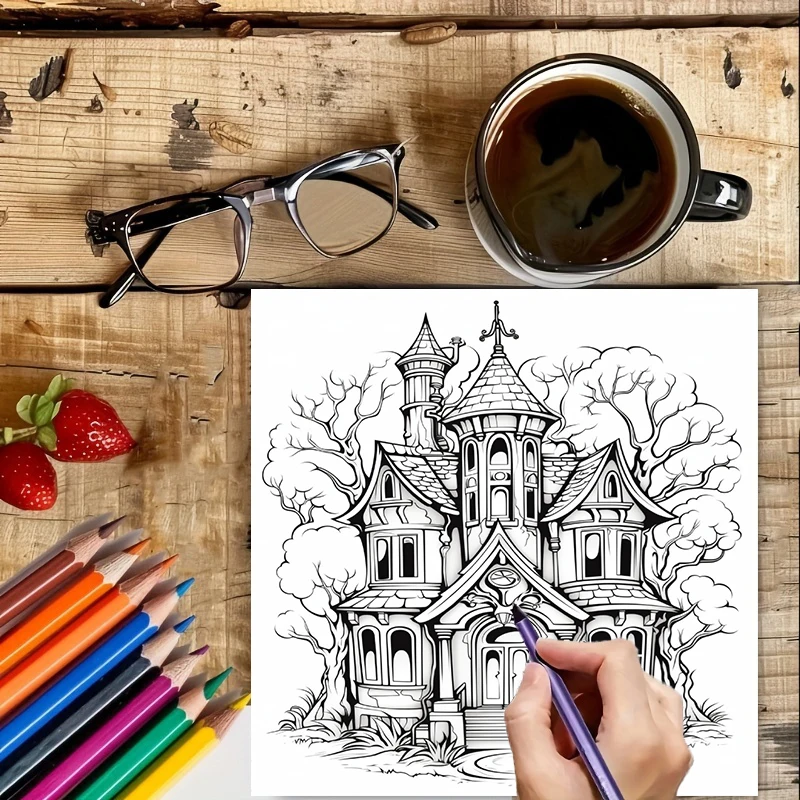 Haunted House Coloring Book fo - Event Supplies avaliação e preço