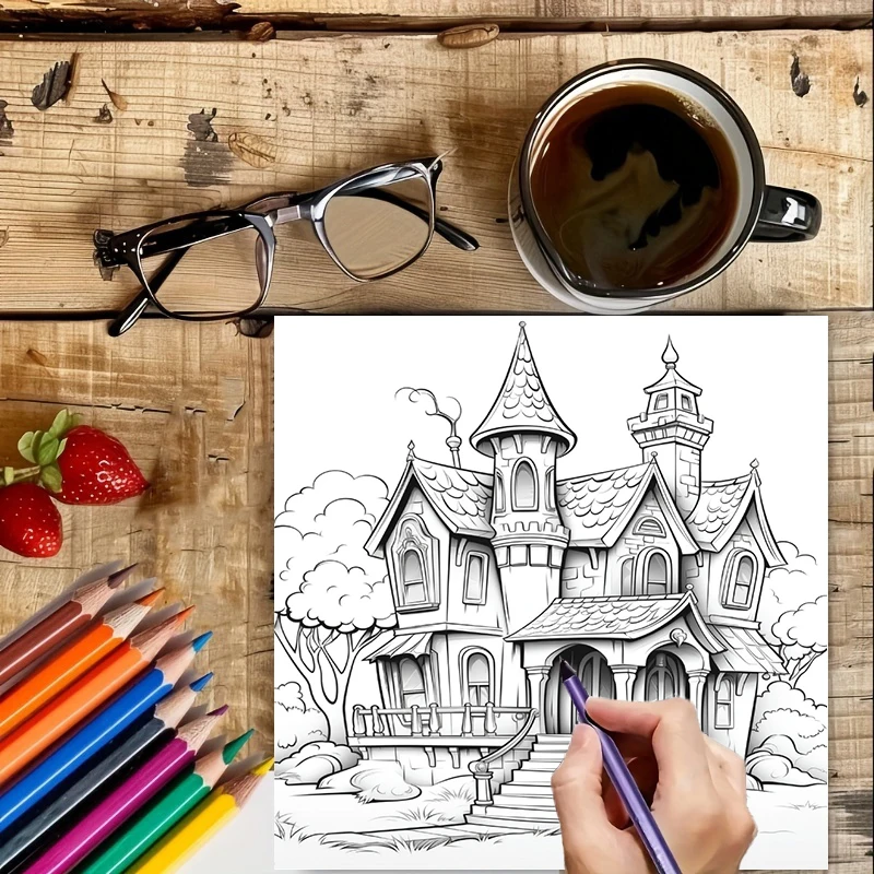 Haunted House Coloring Book fo - Event Supplies avaliação e preço