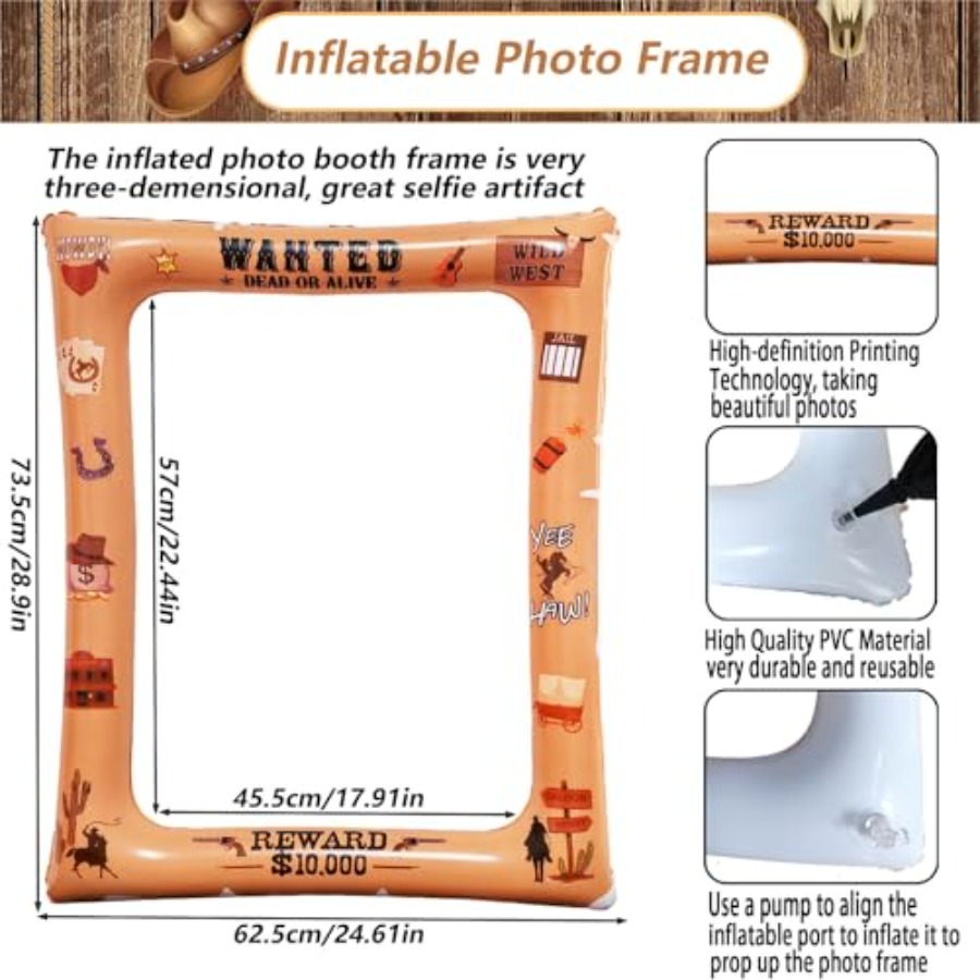 30PCS Western Cowboy Cowgirl P - Photo Booth Frame avaliação e preço