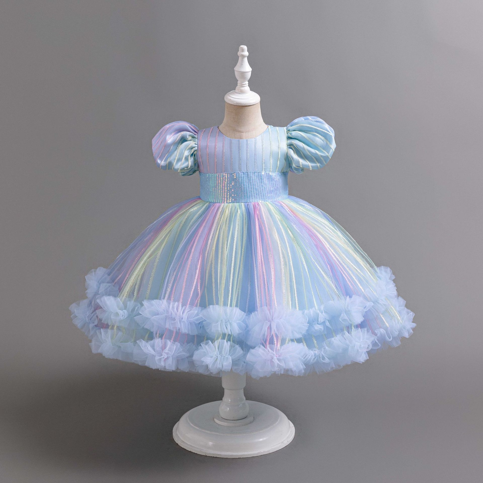 New Kids Dress Ball Gown Child - Glitter Tablecloth avaliação e preço