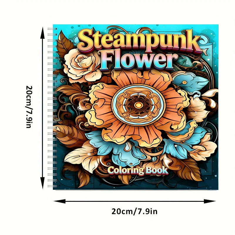 Coloring Book Steampunk Flower - Event Supplies avaliação e preço