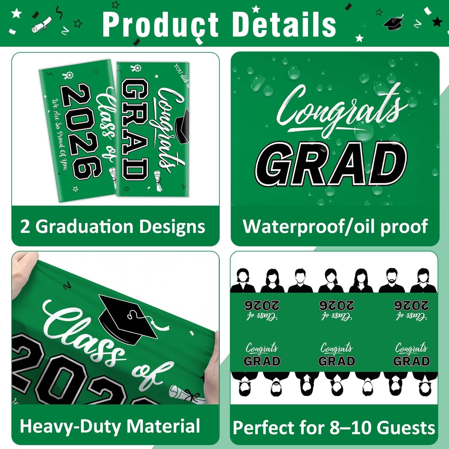 Graduation Decorations 2026, C - Table Cloth Disposable avaliação e preço