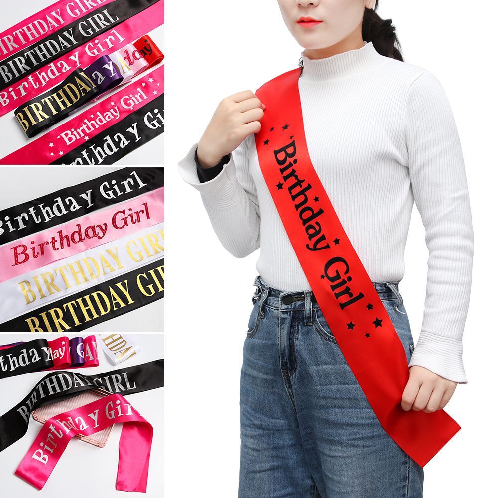 Birthday Girl Glitter Satin Sa - Birthday Sash Glitter avaliação e preço