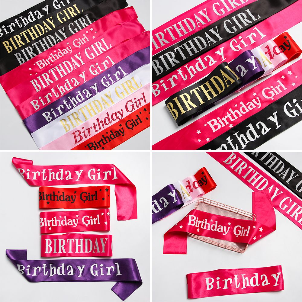 Birthday Girl Glitter Satin Sa - Birthday Sash Glitter avaliação e preço