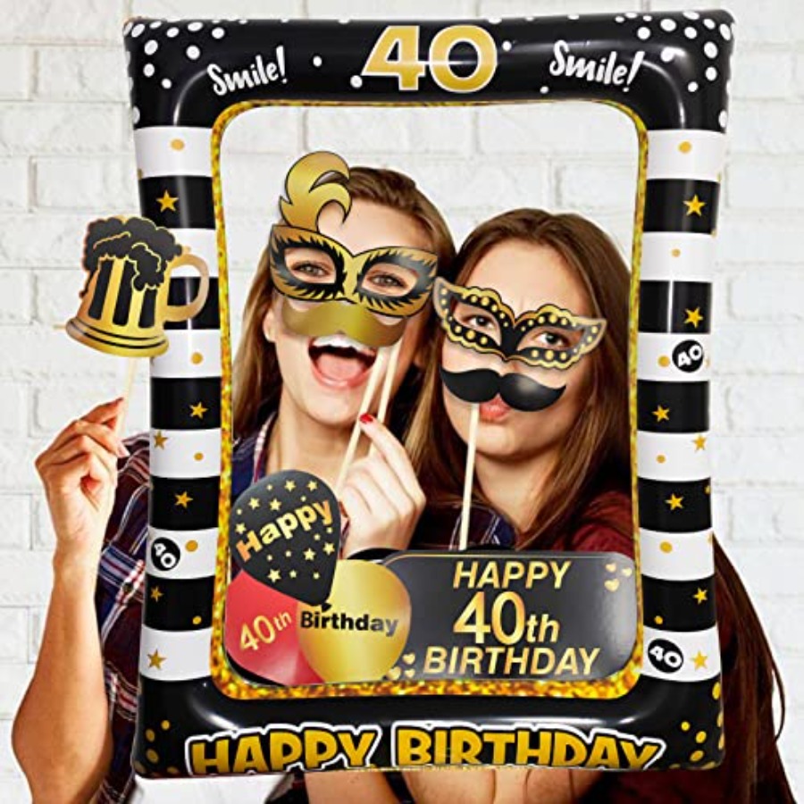 40th Birthday Photo Booth Prop - Photo Booth Frame avaliação e preço