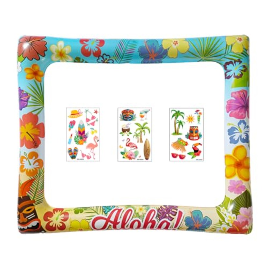 Hawaii Luau Themed Inflatable  - Photo Booth Frame avaliação e preço