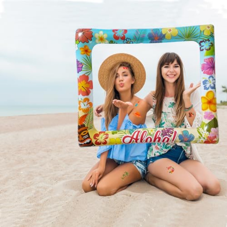 Hawaii Luau Themed Inflatable  - Photo Booth Frame avaliação e preço
