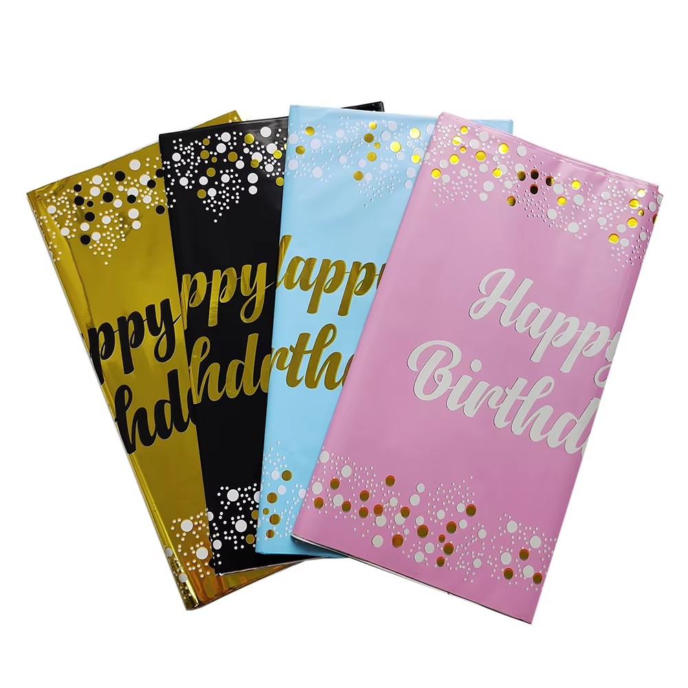 Happy Birthday Disposable Tabl - Table Cloth Disposable avaliação e preço