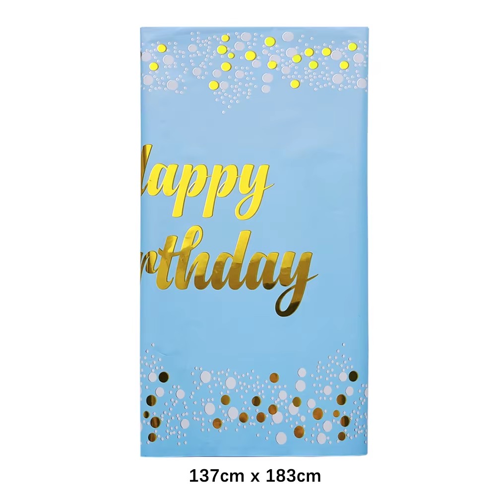 Happy Birthday Disposable Tabl - Table Cloth Disposable avaliação e preço