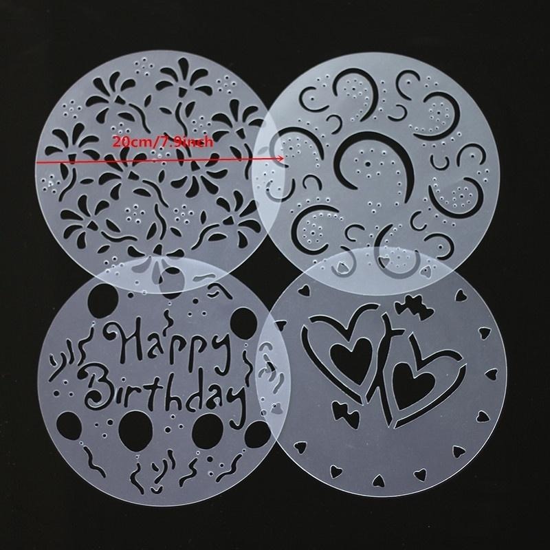 4Pieces/lot Cake Stencils Latt - Event Suppliers avaliação e preço