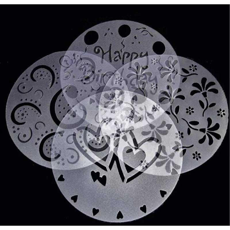 4Pieces/lot Cake Stencils Latt - Event Suppliers avaliação e preço