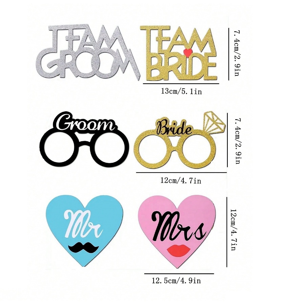 53pcs Wedding Photo Booth Prop - Photo Booth Frame avaliação e preço