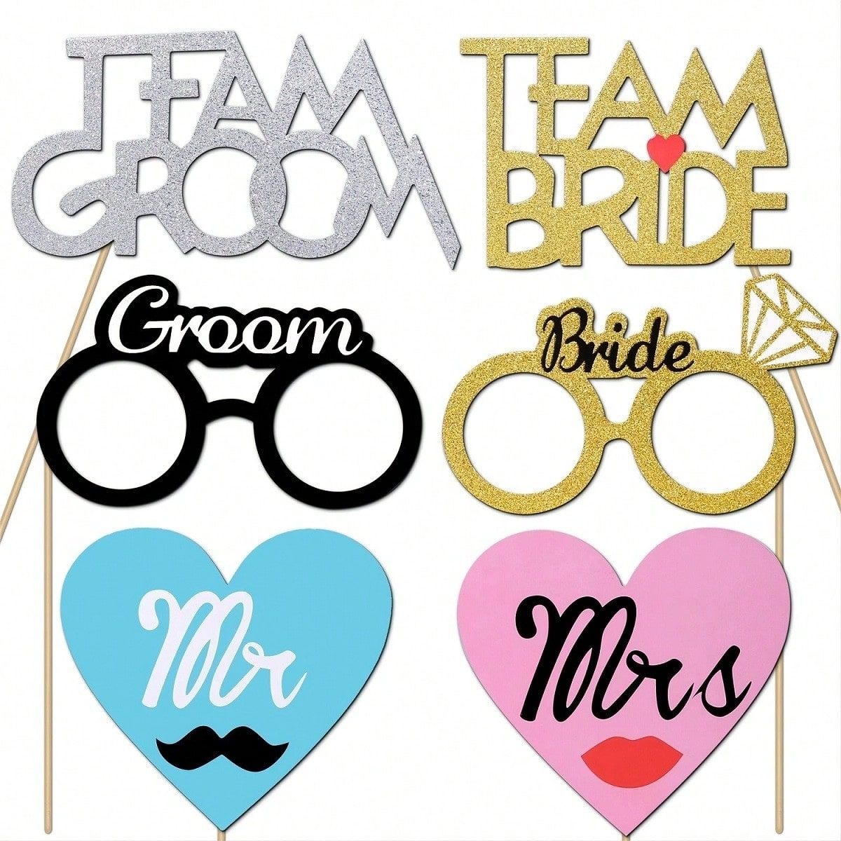 53pcs Wedding Photo Booth Prop - Photo Booth Frame avaliação e preço